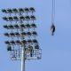 DEFOTO Dirk E. Ellmer Bayreuth. Hans Walter Wild Stadion (HaWaWi) Bayreuth Flutlicht. Fußball SpVgg Bayreuth